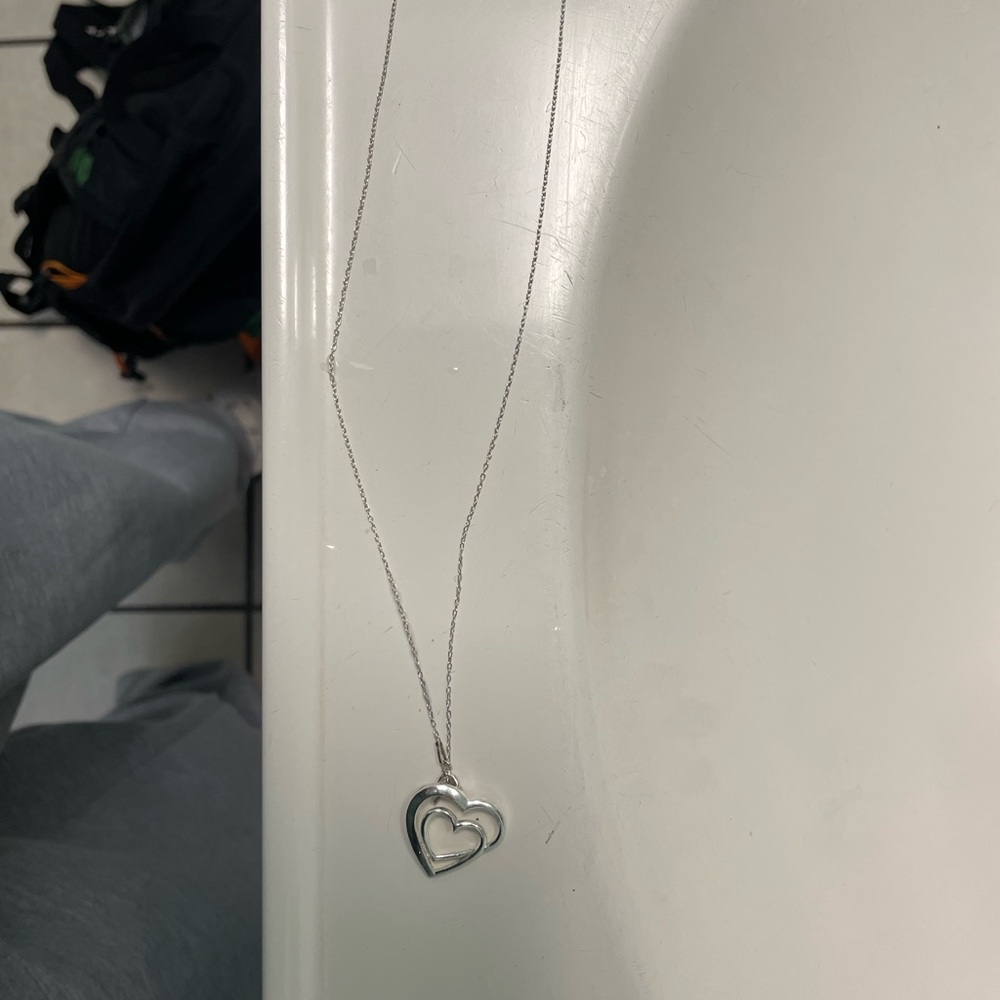 Silver Heart Pendant Necklace